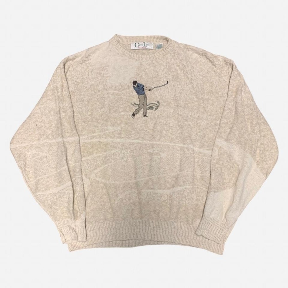 VTG Cypress Links Golf Wear cream sweater‎ Size XXL